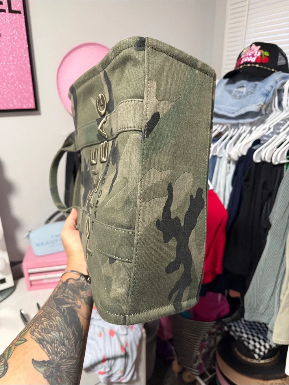 Marc Jacobs The Tote Bag Camouflage Canvas Tote - Green